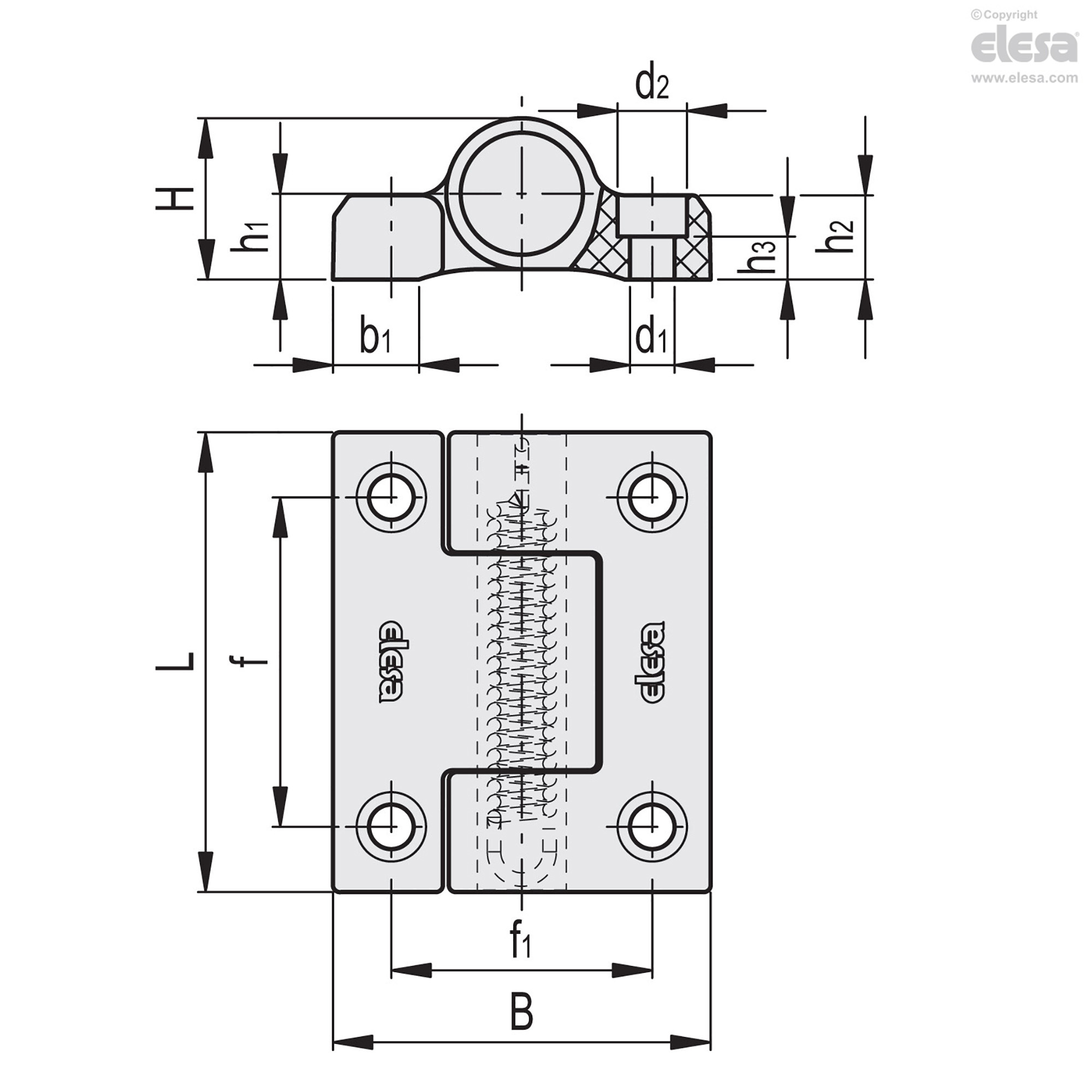 Cfmr Nc 070 Spring Hinges Elesa