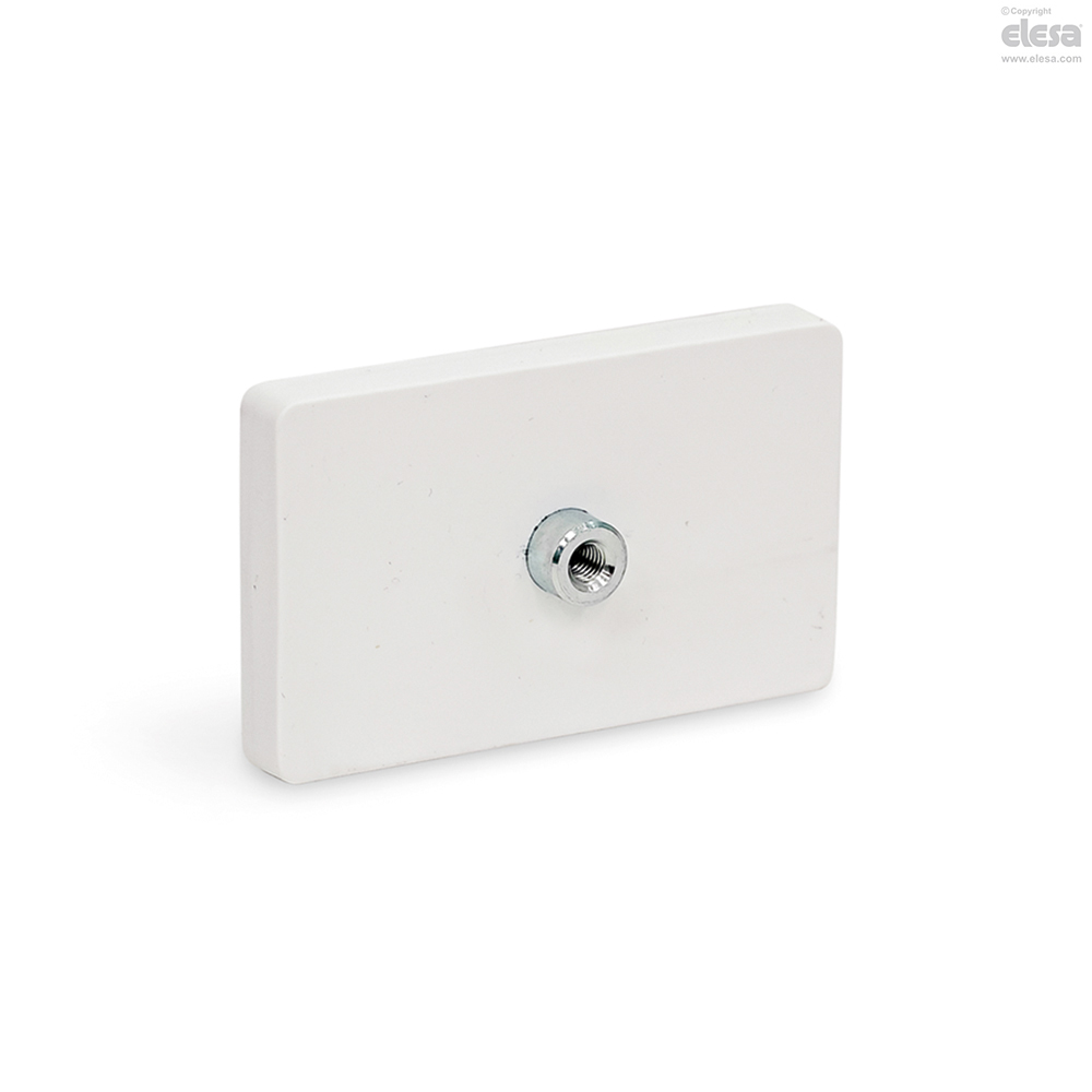 Flat Rectangular Retainer Plate RMS-ND-1-WT | Flat rectangular retaining magnets | Elesa
