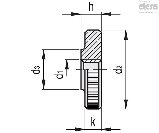 Manopola Zigrinata In Acciaio Inox 2-1/2" Vuota - TQM SKKB-5 - Made In USA