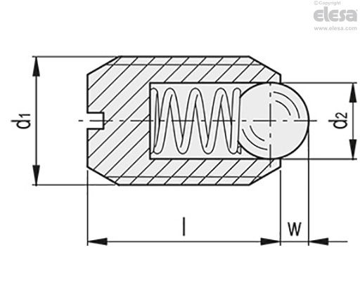 Pressioni A Molla M6 Con ISK E Sfera – Acciaio Brunito WTB® (made In Germany)