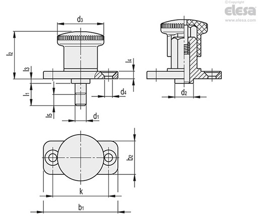 Generico Manopola In Plastica Nera VCN218 Corpo In Acciaio