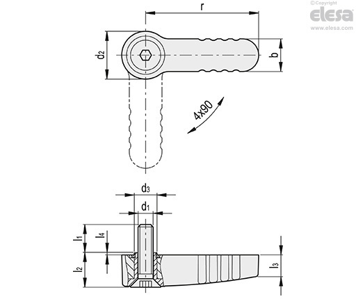 Serie Acciaio Inox - Sistema Di Serraggio Forma T6 Con Leva Di Sicurezza - Foto 9