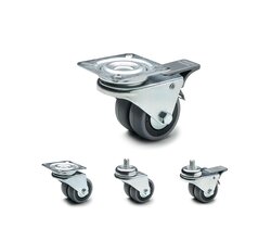 RE.C7-G-Twin castors for the general public with steel bracket