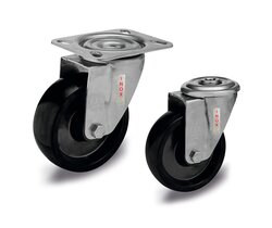 RE.F7-SST-N-HT-Roulettes monobloc avec monture en acier INOX