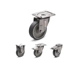 RE.G1-SST-N-Roulettes avec monture en acier INOX