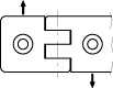 CFI. - Double hinges for profiles