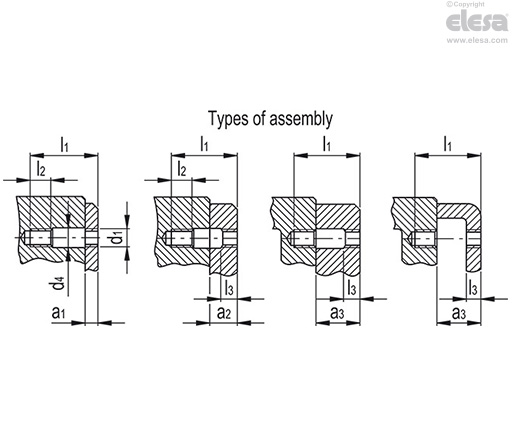 BT-HP-AV-p - Zinc-plated steel threaded stud