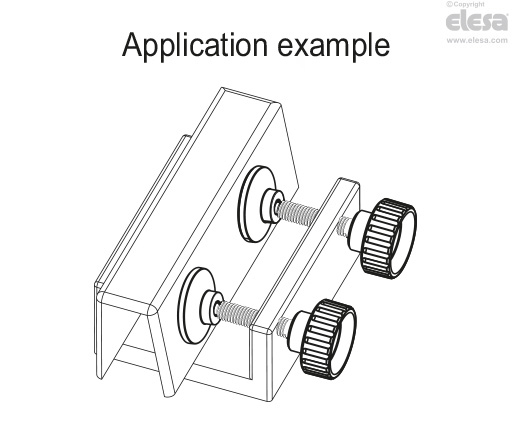 BT-SST-p-SV - Fluted knobs with locking thrust pad