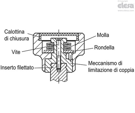 GN 3663 (d<sub>2</sub>) - Boccola, foro filettato