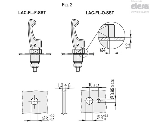 LAC-FL-F-SST - Without anti-rotation reference pin