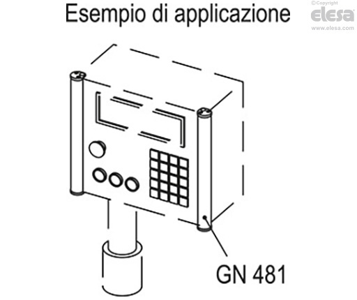 GN 481-SW - Alluminio, colore nero