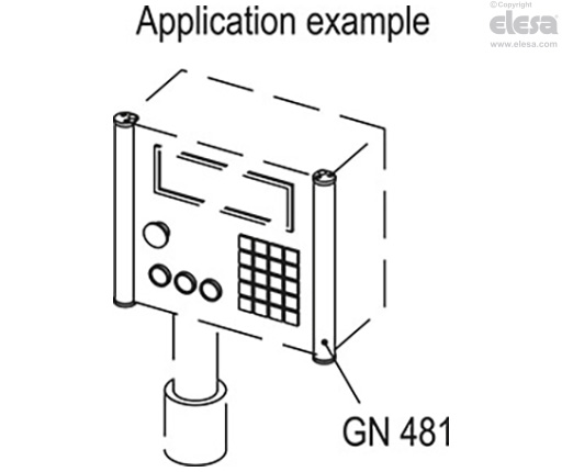GN 481-SW - Aluminium, black colour
