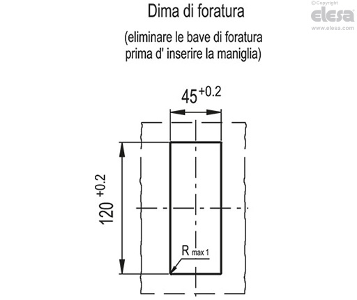 ERB. - Maniglia bidirezionale da incasso