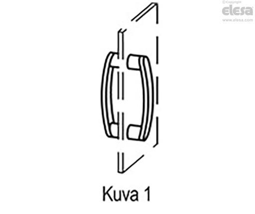 GN 728.5-B - Ruostumaton teräs,  läpireiät, päältä asennettava