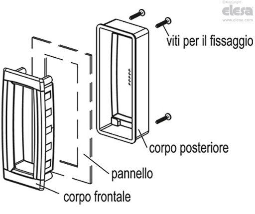ERB. - Maniglia bidirezionale da incasso