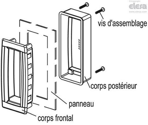 ERB-CLEAN - Poignée encastrable bidirection