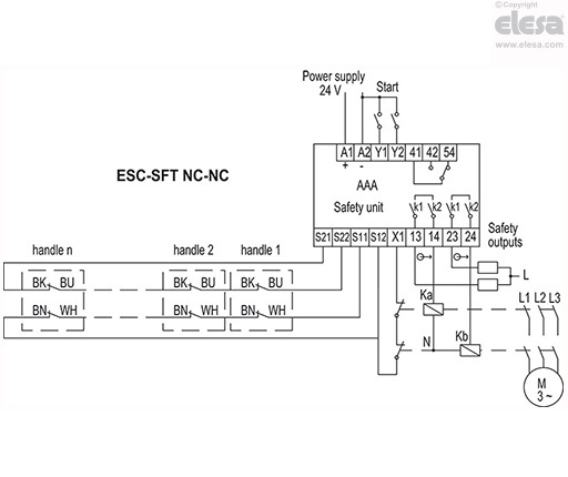 ESC-SFT-C-A - 8 pole male connector, top axial output