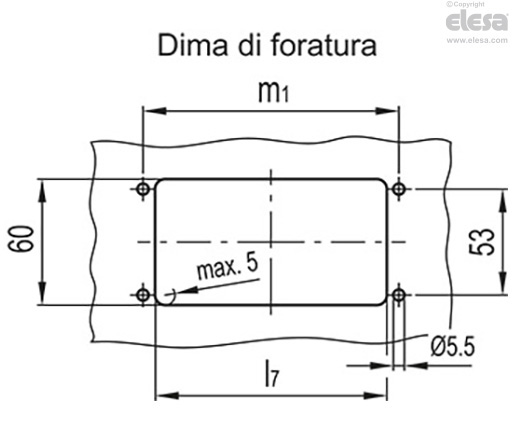 GN 7330-A-1 - Montaggio frontale, senza guarnizione di tenuta