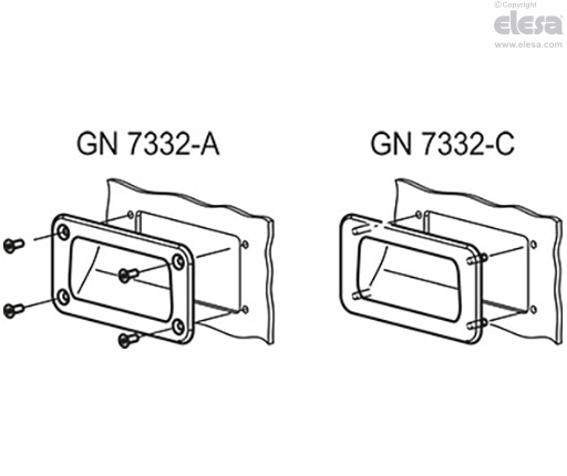 GN 7332-A-1 - Front mounting, without gasket
