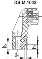 M.1043-AN - Anodised aluminium tube, front mounting