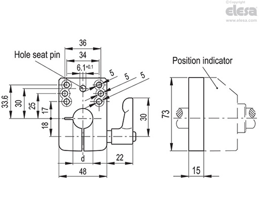 DD52R-E-RF - Electronic digital position indicator