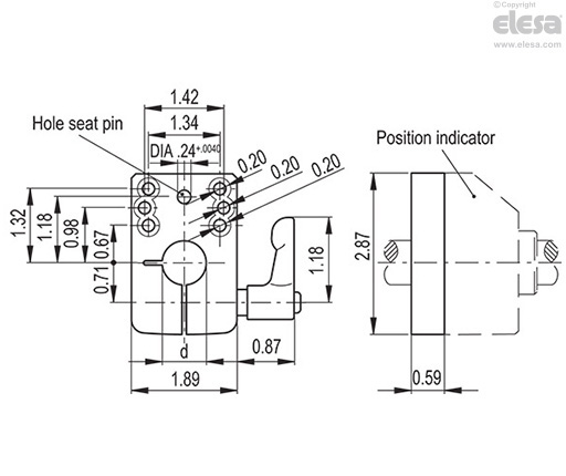 DD52R-E-RF (inch sizes) - Electronic position indicators