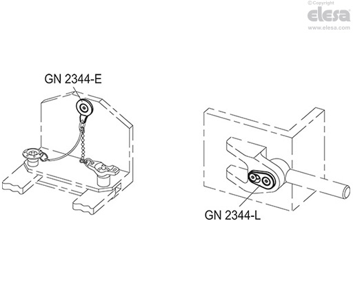 GN 2344-E - With eyelet, made out of AISI 316 LHC fusion stainless steel
