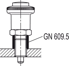 GN 414-AK-NI - With locking nut