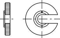 GN 613-G-NI - Senza manopola, senza controdado