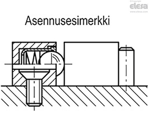 GN 614.1-L - Vasemmanpuoleinen kiinnityssiipi kohdistustapilla