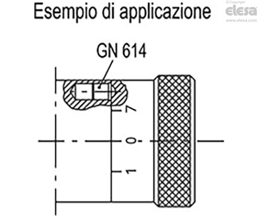 GN 614-KU - Corpo in tecnopolimero, sfera in acciaio INOX AISI 420C