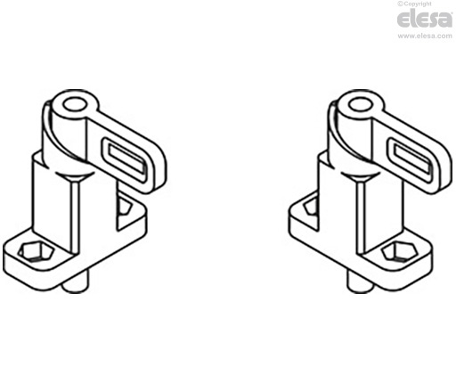 GN 722.2-A-ZB - Palanca perpendicular al eje de fijación, acero concado