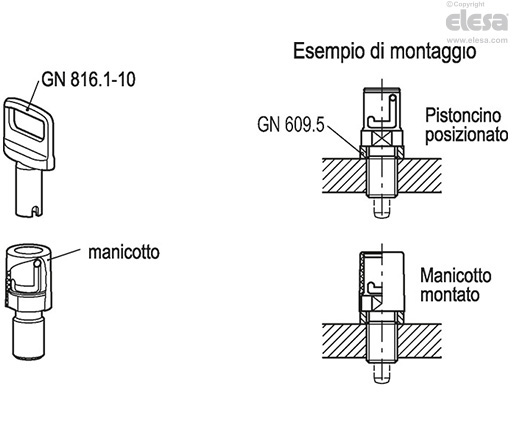 GN 816.1-A - Con manopola, senza controdado