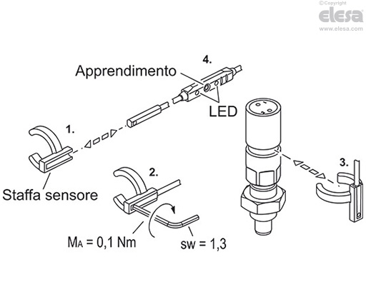 GN 817.7-A-BS0.4 - A semplice effetto, posizione retratta, con monitoraggio della posizione su entrambi i lati