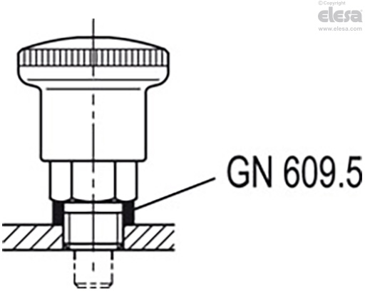 GN 822-B-ST - Zinc-plated steel body, without rest position