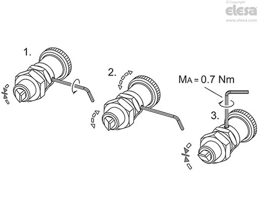 GN 824-B - Without rest position, without locking nut