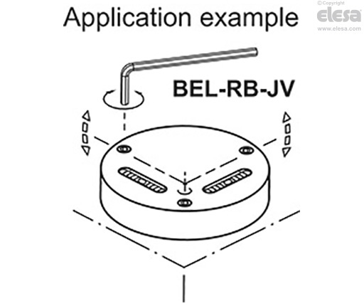 BEL-RB-AV - aligned, mounting from the front side (not adjustable)
