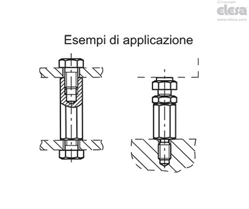 GN 6220-ST-A - Fori filettati ciechi o passanti, acciaio zincato