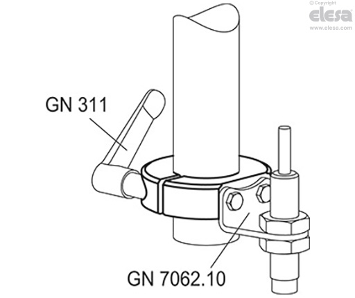 GN 7072.1-A - Radial threaded holes.
