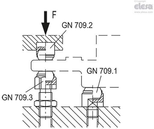 GN 709.3-BR - Smooth and flat face, automatic return