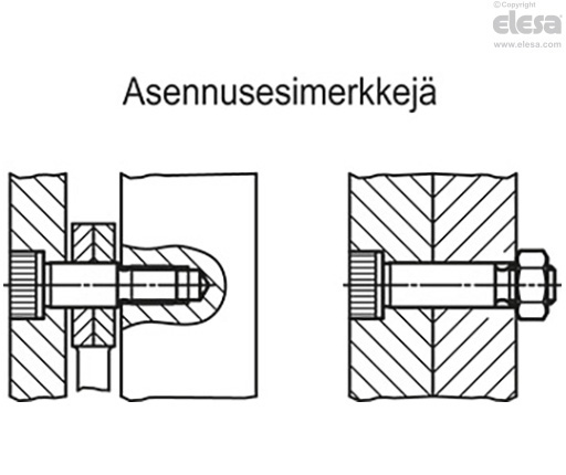 ISO 7379 - Olakeruuvit kauluksella