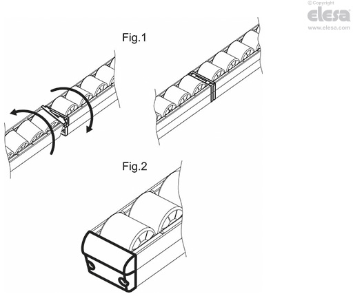 RLT-H - Chevilles de jonction pour rails à rouleaux ELEROLL