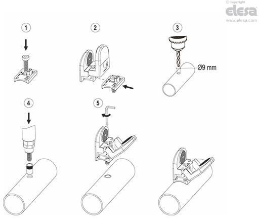 APC - Assembly kit for round tubes
