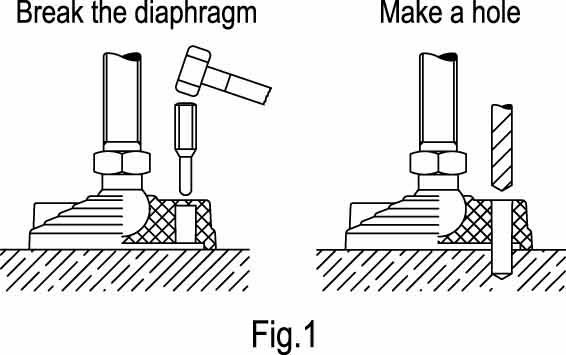 BASE LS.A-VD - Base without ground mounting, without no-slip disk