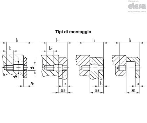 GN 1582-MT-H - Finitura mat, guarnizione H-NBR