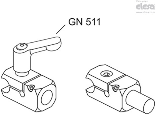 GN 476.2-A-MT - Avec trou, aluminium naturel