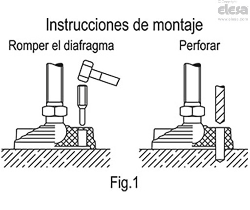 LV.F-SST (inch sizes) - Elementos de nivelación para fijación al suelo