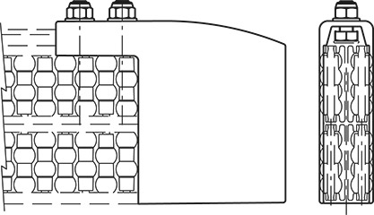 PGC-4 - Separation block for central guides