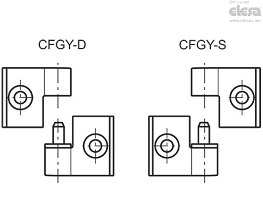 CFGY-D - Perno fissato al corpo destro