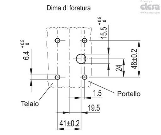CFM-PC-SH-C-A+B - Fori passanti per viti a testa svasata, cavo uscita superiore 3.5 o 4 m, cavo con connettore uscita posteriore 1.5 o 1 m